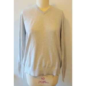 Express V Neck Sweater Gray Grey Mens Size LG